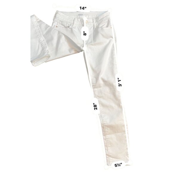 (5 for $25) Old Navy Mid-Rise Pop Icon Skinny Jeans in Bright White Size 2 - Picture 7 of 7